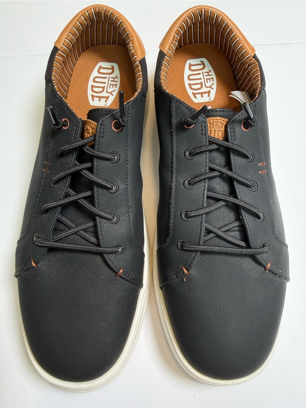 Hey Dude Paul Pro Classic Black Lace-Up Cushioned Sneaker Men's US 13